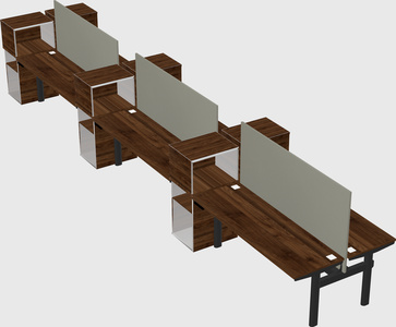 Shared electric desk + cabinet