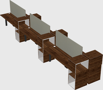 Shared electric desk + cabinet