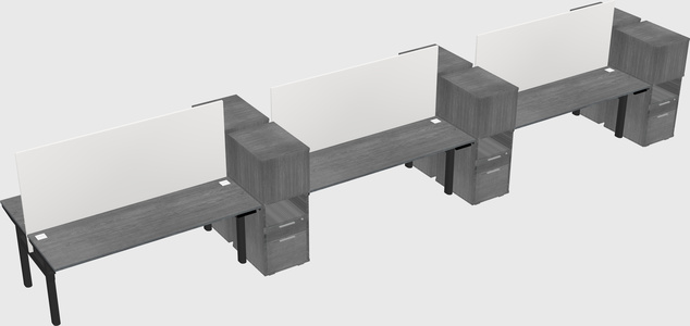 Shared electric desk + cabinet