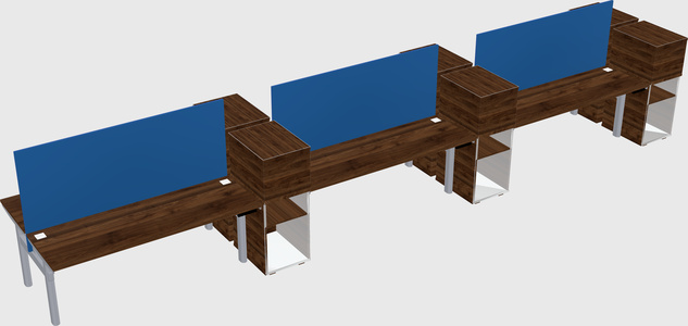 Shared electric desk + cabinet