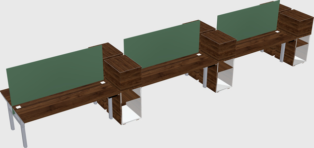 Shared electric desk + cabinet