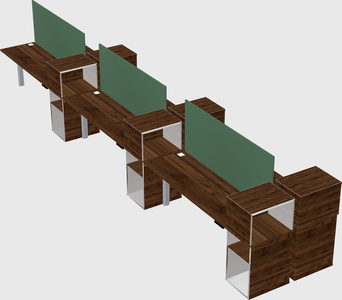 Shared electric desk + cabinet