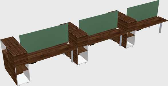 Shared electric desk + cabinet