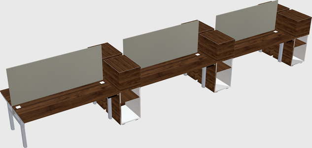 Shared electric desk + cabinet
