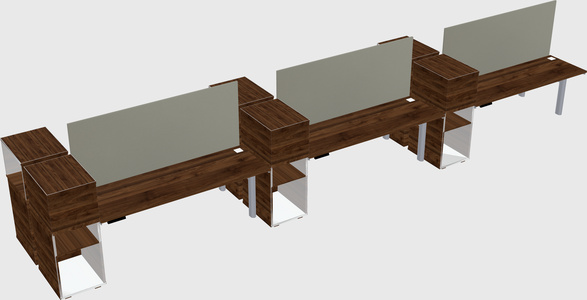 Shared electric desk + cabinet