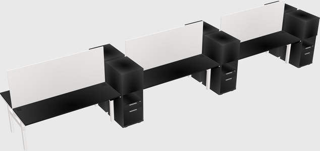 Shared electric desk + cabinet