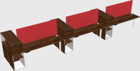 Shared electric desk + cabinet