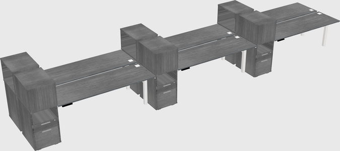 Shared electric desk + cabinet