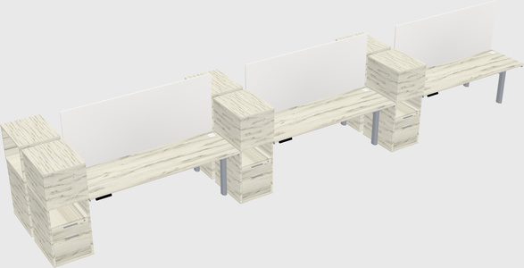 Shared electric desk + cabinet