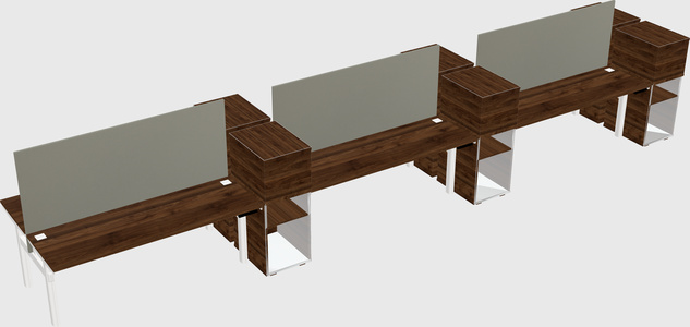 Shared electric desk + cabinet