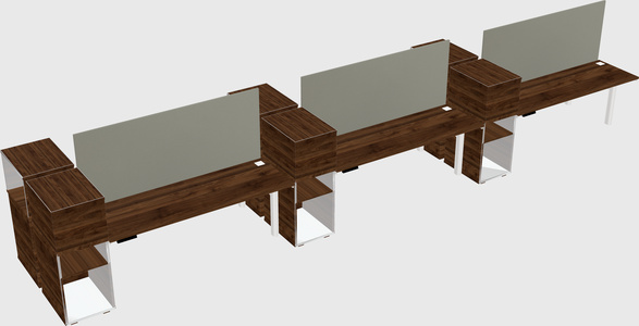 Shared electric desk + cabinet