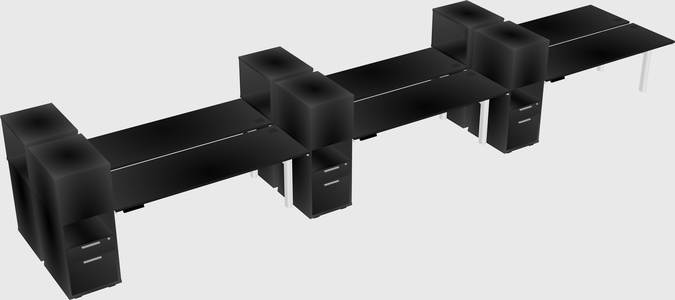 Shared electric desk + cabinet