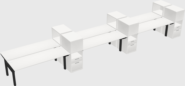 Shared electric desk + cabinet