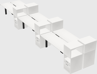 Shared electric desk + cabinet