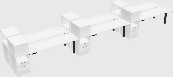 Shared electric desk + cabinet