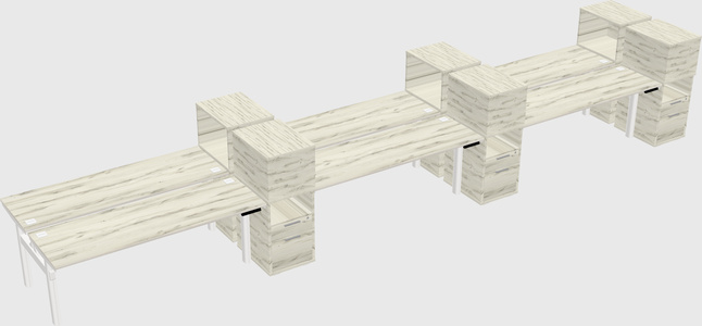 Shared electric desk + cabinet