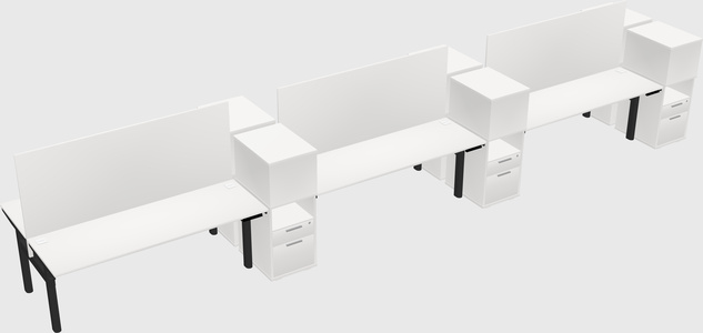Shared electric desk + cabinet