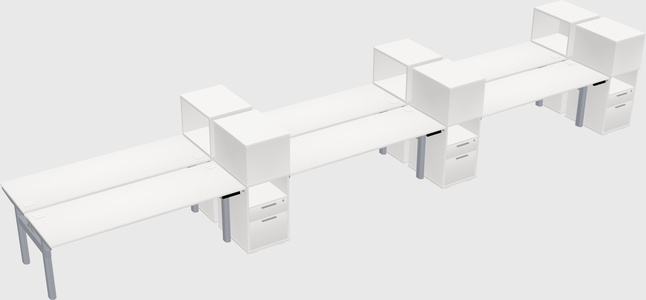 Shared electric desk + cabinet