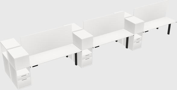 Shared electric desk + cabinet