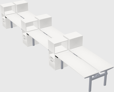 Shared electric desk + cabinet