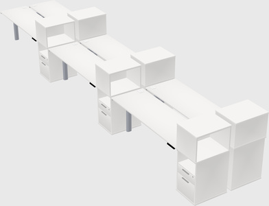 Shared electric desk + cabinet