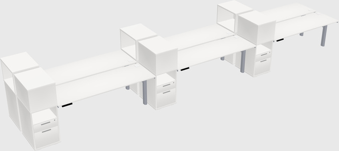 Shared electric desk + cabinet