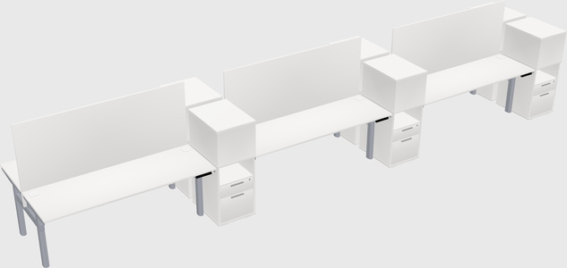 Shared electric desk + cabinet