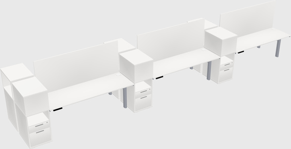 Shared electric desk + cabinet