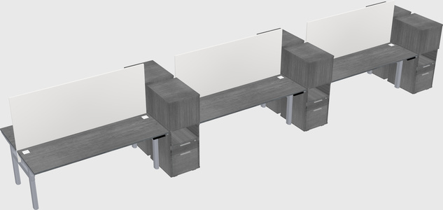 Shared electric desk + cabinet