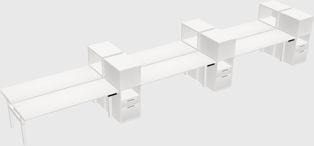Shared electric desk + cabinet