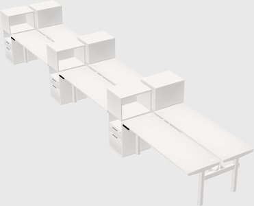 Shared electric desk + cabinet