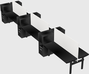 Shared electric desk + cabinet