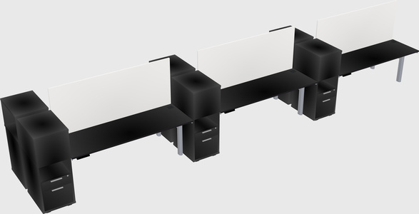 Shared electric desk + cabinet