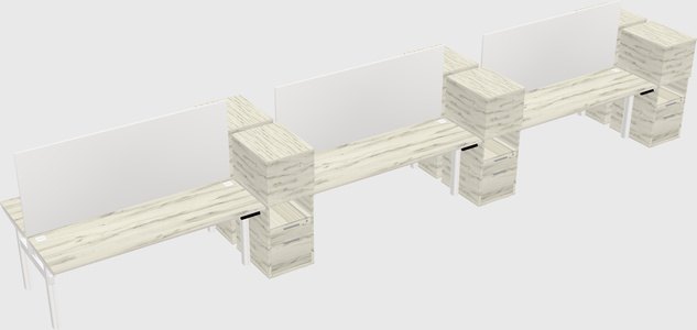Shared electric desk + cabinet