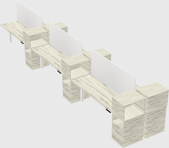 Shared electric desk + cabinet