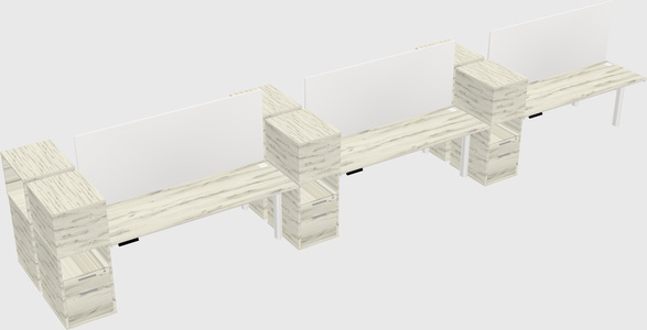 Shared electric desk + cabinet