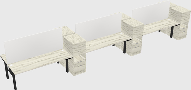 Shared electric desk + cabinet