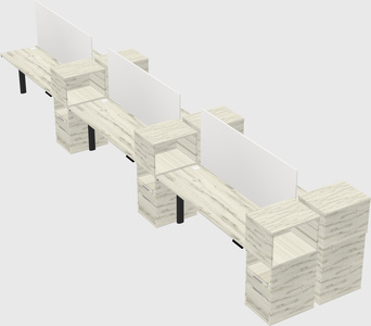 Shared electric desk + cabinet