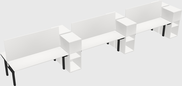 Shared electric desk + cabinet