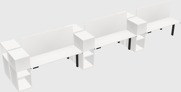 Shared electric desk + cabinet