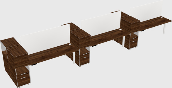Shared electric desk + cabinet
