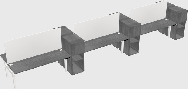 Shared electric desk + cabinet