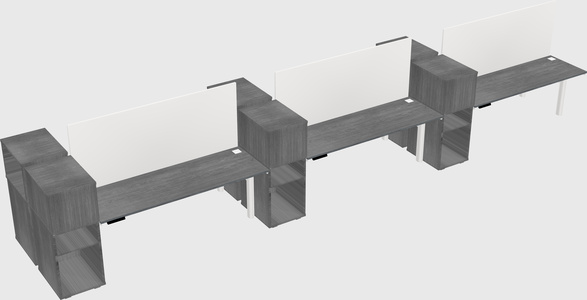 Shared electric desk + cabinet