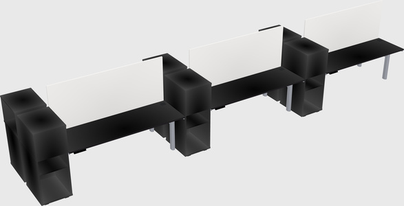 Shared electric desk + cabinet