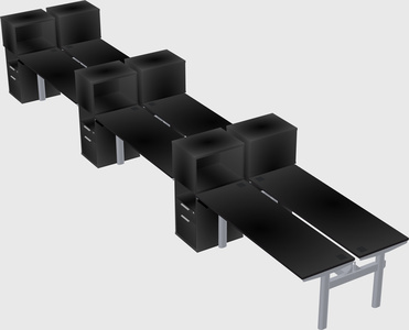 Shared electric desk + cabinet