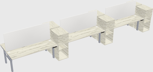 Shared electric desk + cabinet