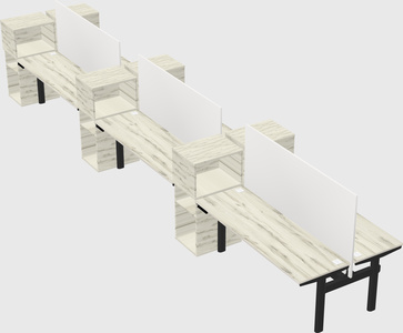 Shared electric desk + cabinet