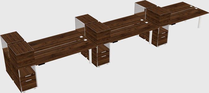 Shared electric desk + cabinet