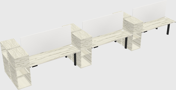 Shared electric desk + cabinet