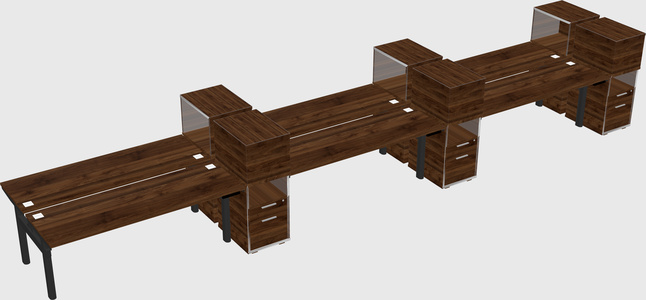 Shared electric desk + cabinet